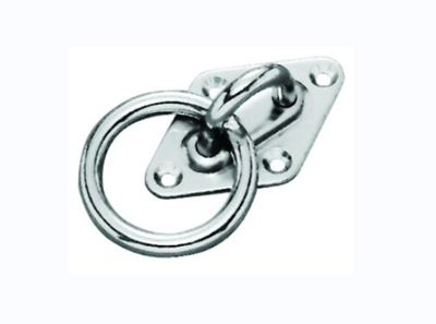 Eye Plate Stamped with Ring in Stainless Steel