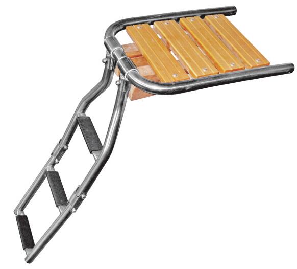 Platform with folding Ladder