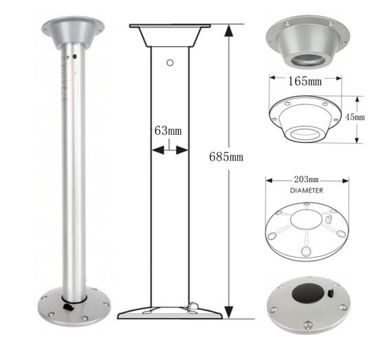 Table Leg And Base System in Aluminium