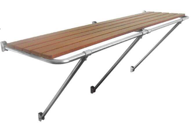 Wood Platform for Boats Provided with Adjustable Spacers